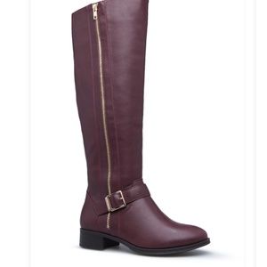Shoe Dazzle Balmani Boots (Bordeaux)